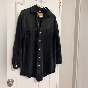 Like-new H&M DENIM black denim oversized jacket